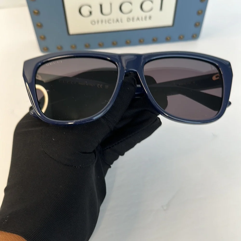 New Authentic GUCCI Grey Browline Men's Sunglasses GG1345S 004 57